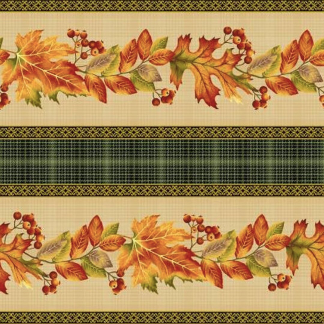 8766 Benartex Designer Fabrics Autumn Elegance Stripe Bisque Multi 1666M-70