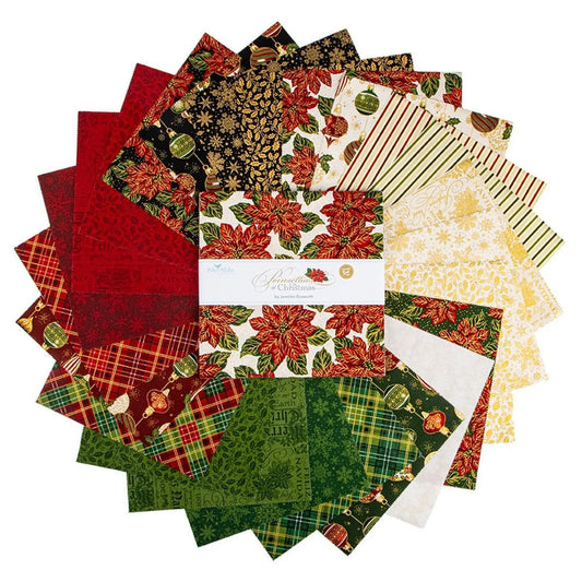 X2046 Riley Blake Designs Poinsettias at Christmas 10" Stacker 10-17630-42