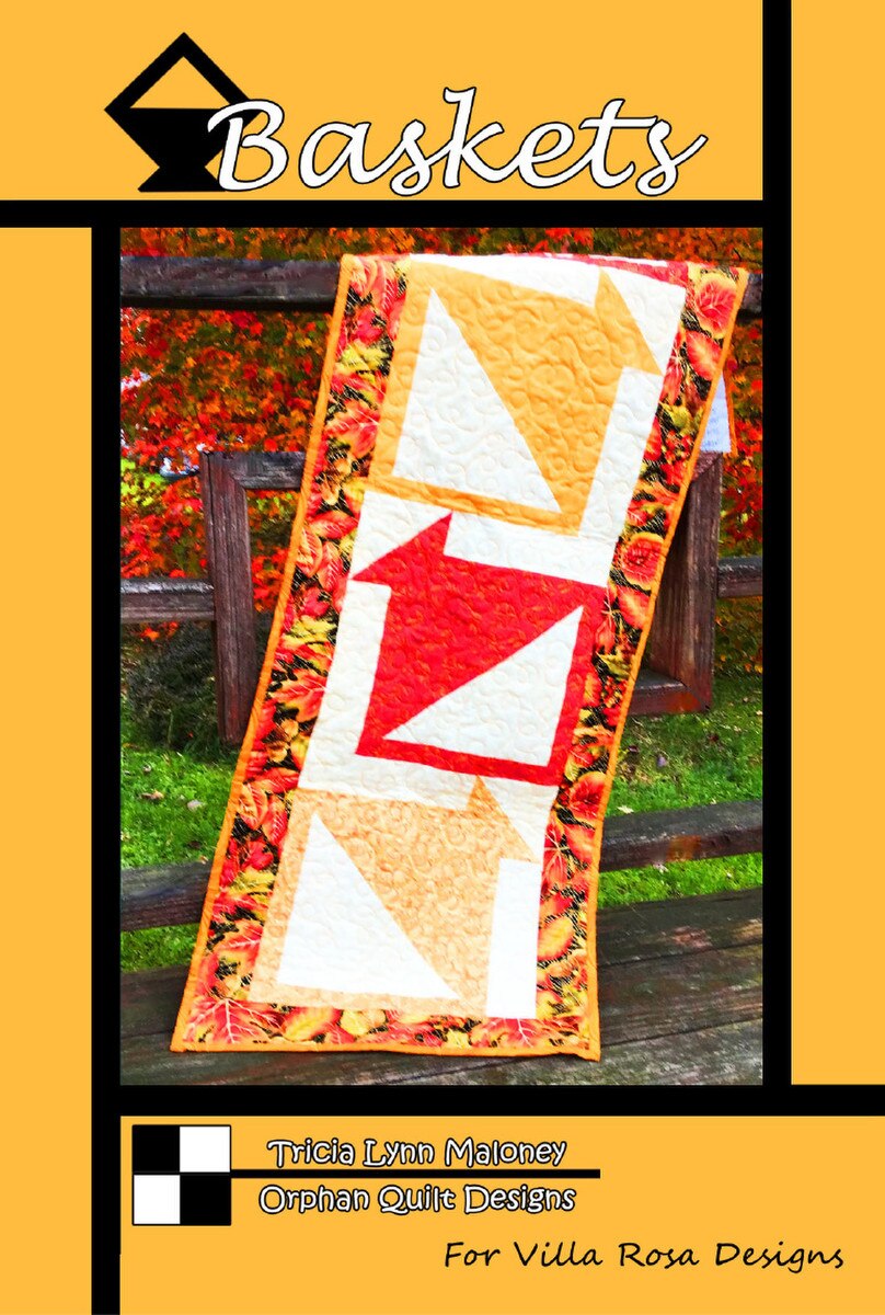 P2038 Baskets 17" x 53" Table Runner Pattern by Villa Rosa Designs