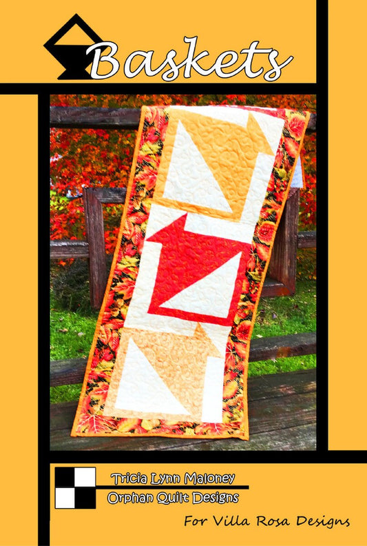 P2038 Baskets 17" x 53" Table Runner Pattern by Villa Rosa Designs