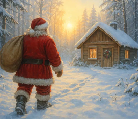 PANL-433 Mook Fabrics Panel Christmas Santa's Secret Stop Multi Panel 144132