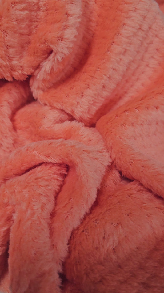 5012 POLARTEC HIGH LOFT FLEECE GRID STYLE 100% POLYESTER in Melon