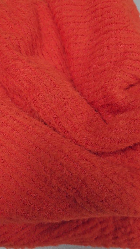 5014 POLARTEC HIGH LOFT STRIPED FLEECE in ORANGE