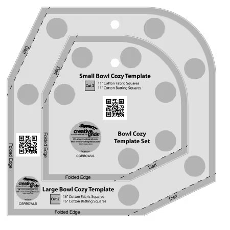 T1014 Creative Grids Bowl Cozy Template Set CGRBOWLS