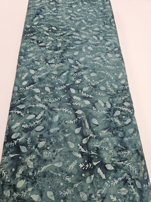Island Batik Wondrous Sprigs and Leaves Dark Teal #722106562
