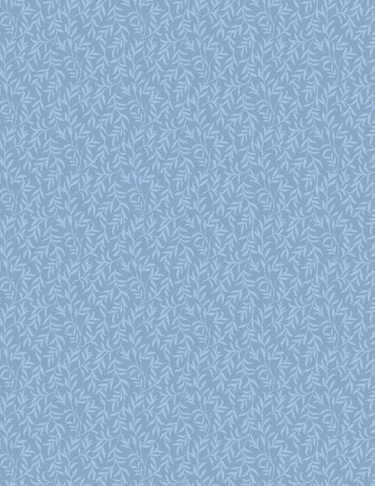 Wilmington Essentials Blue on Blue Leaf Vine Light Denim 39142