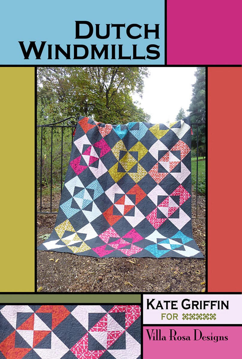 P2024 Dutch Windmills 72"x96" Quilt Pattern by Villa Rosa Designs