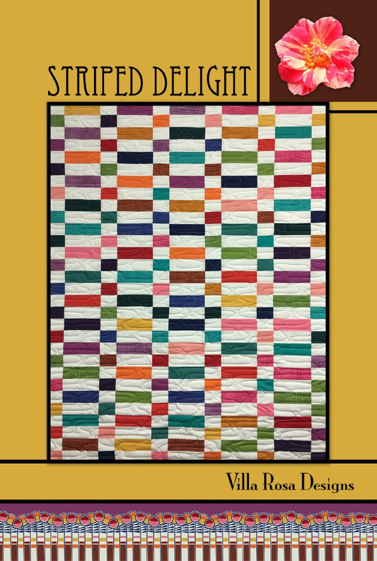 X2025 Striped Delight 48"x60" Quilt Pattern by Villa Rosa Designs