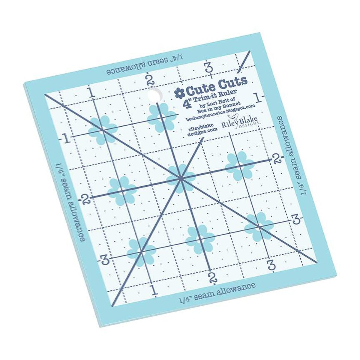 X6001 Lori Holt Cute Cuts Trim It Acrylic 4"x4" Ruler