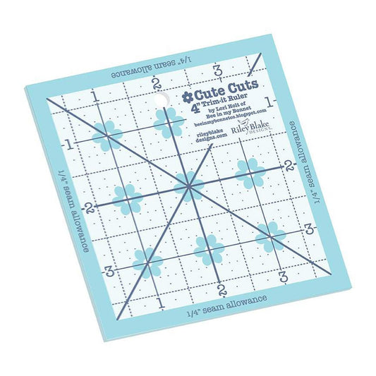 X6001 Lori Holt Cute Cuts Trim It Acrylic 4"x4" Ruler