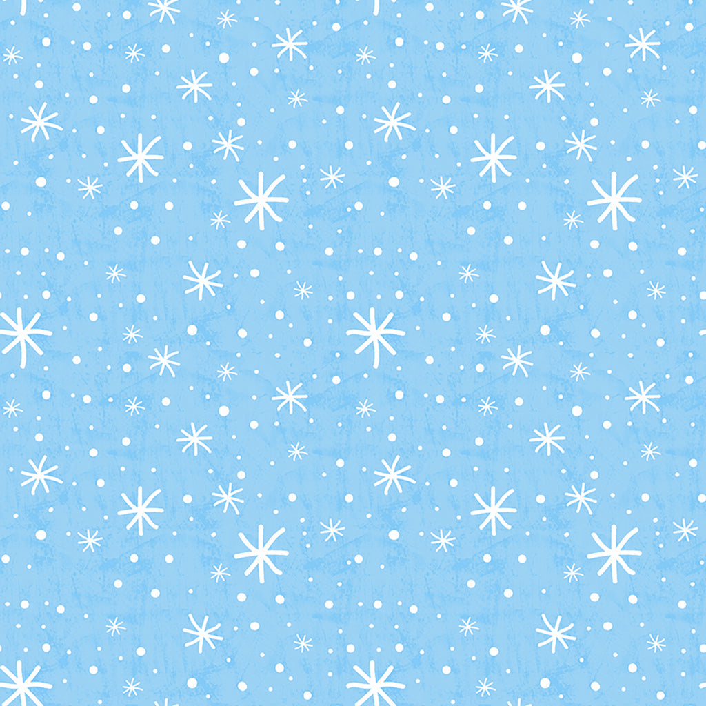 1725 Clothworks Snow Fun Snowflakes Sky Y3595-98
