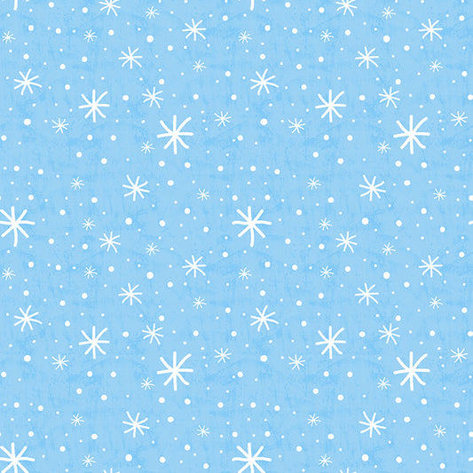 1725 Clothworks Snow Fun Snowflakes Sky Y3595-98