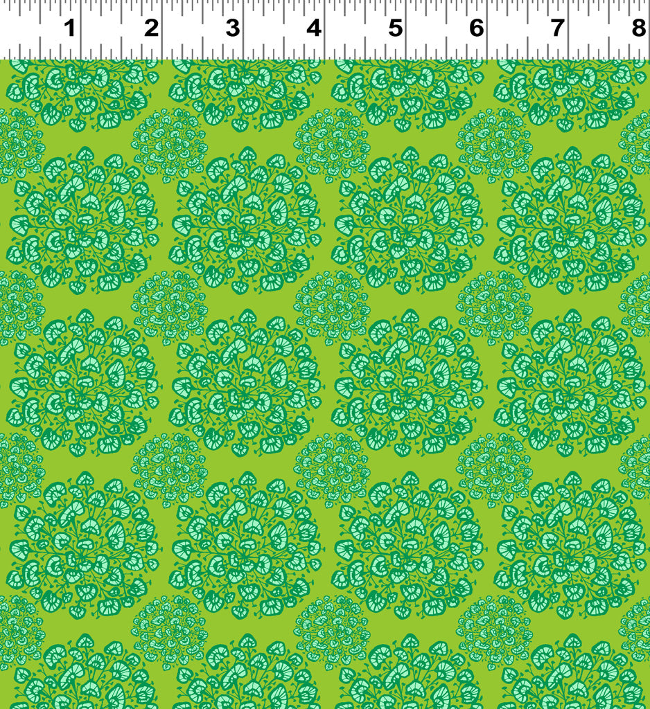 Clothworks Margot Blooms Green Y3663-21