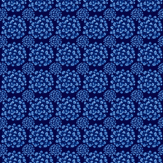 Clothworks Margot Blooms Dark Blue Y3663-30