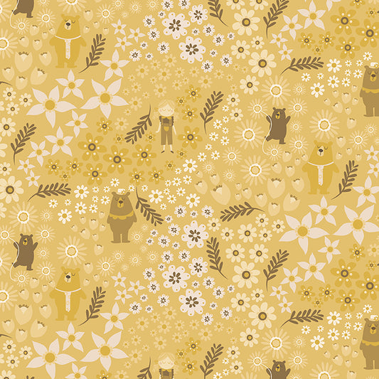 Clothworks Little Goldi Meadow Gold Y3670-68