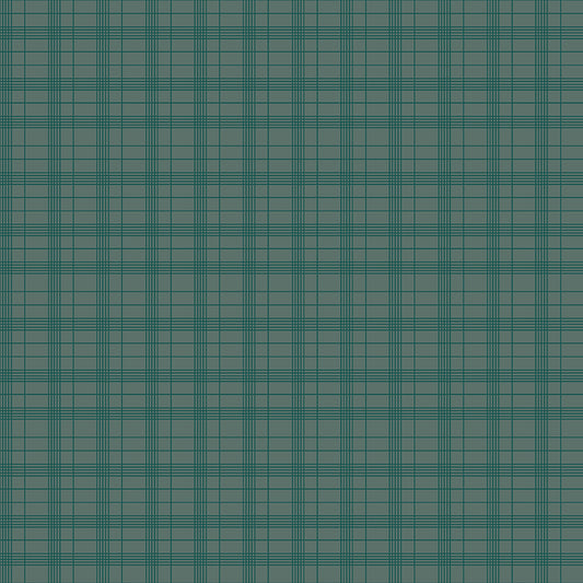 Clothworks Little Goldi Plaid Dark Teal Y3671-105