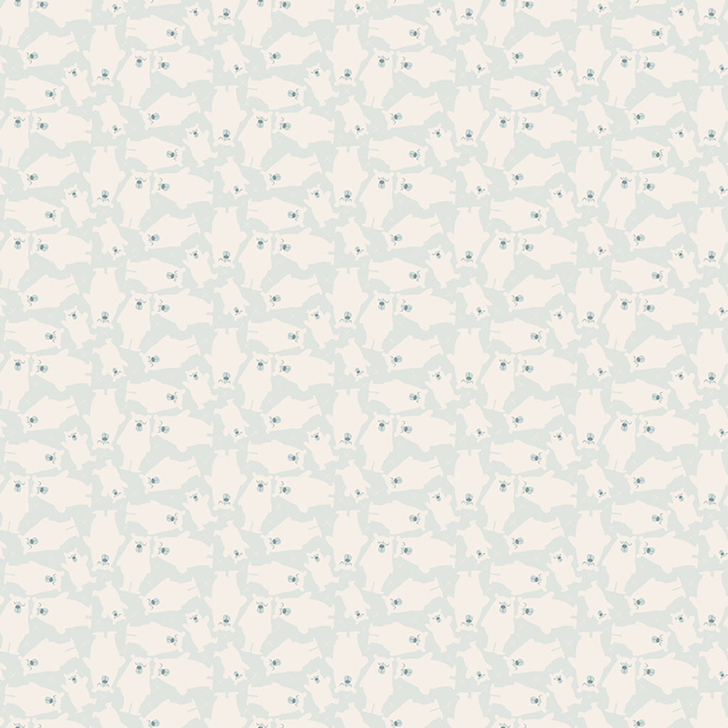 Clothworks Little Goldi Bears Mist Gray Y3672-116